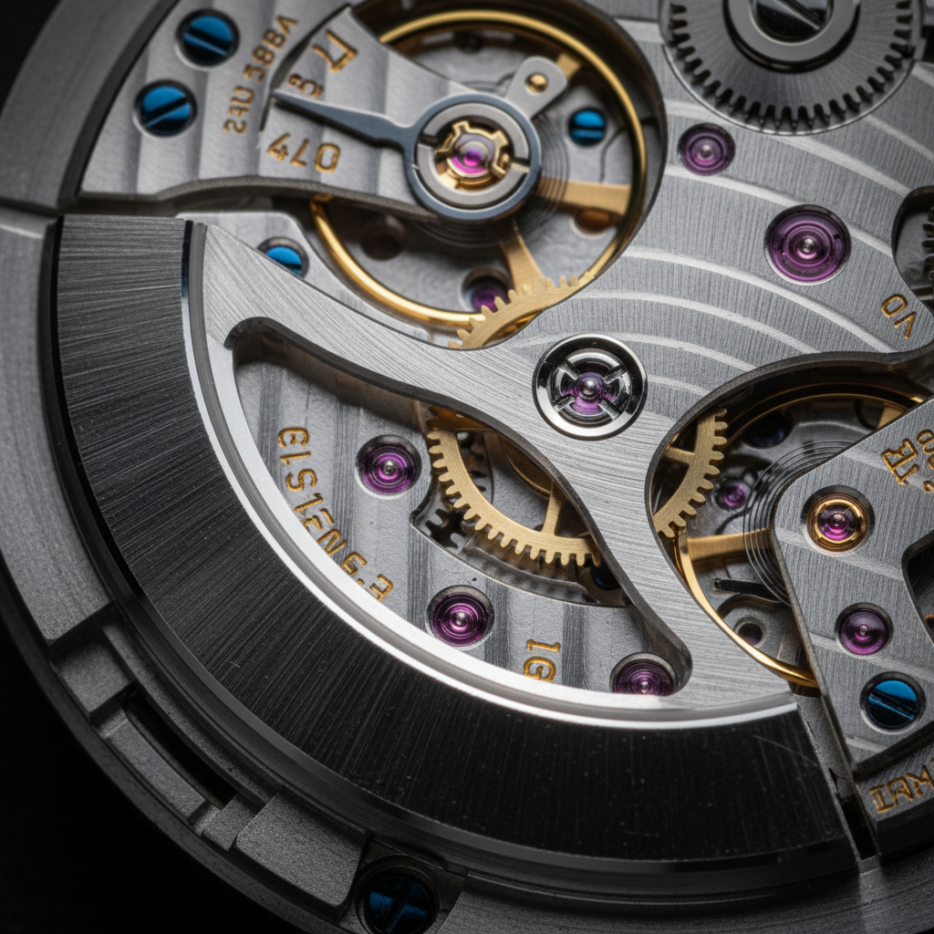 Comparaison mouvements montres, horloger établi, qualité de fabrication Image