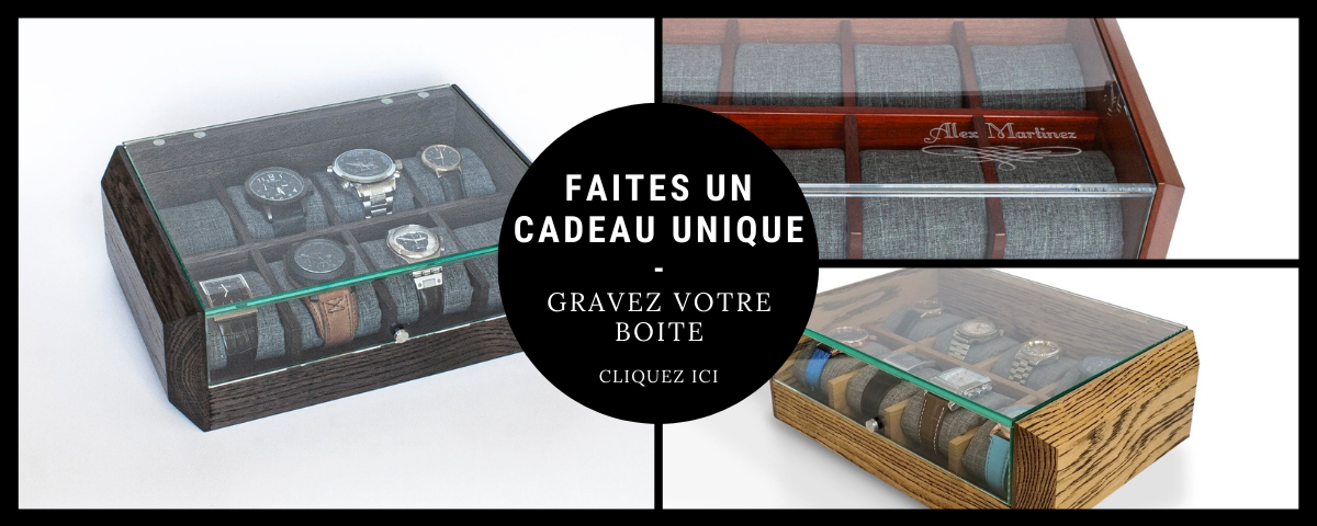 Une collection de montres dans une vitrine. Image