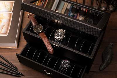 Boite a montre en cuir