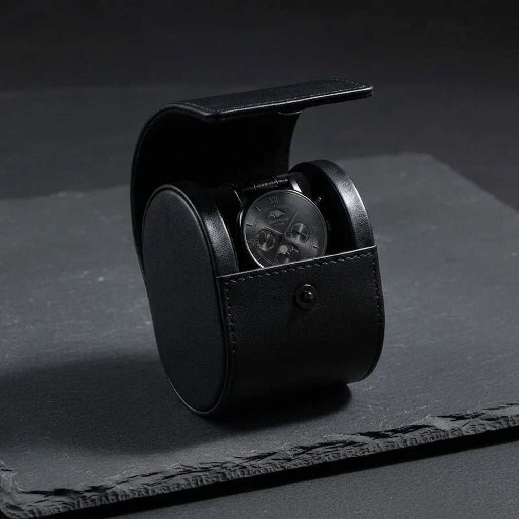 Etui de voyage pour montre noir 1 Slot - rangement montres, de voyage | Boites Lefiguet
