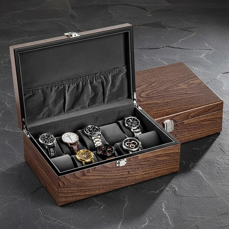 Boite 10 Montres Compartiments Larges - rangement montres | Boites Lefiguet