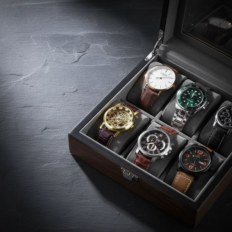 Boite 10 Montres Compartiments Larges - rangement montres | Boites Lefiguet