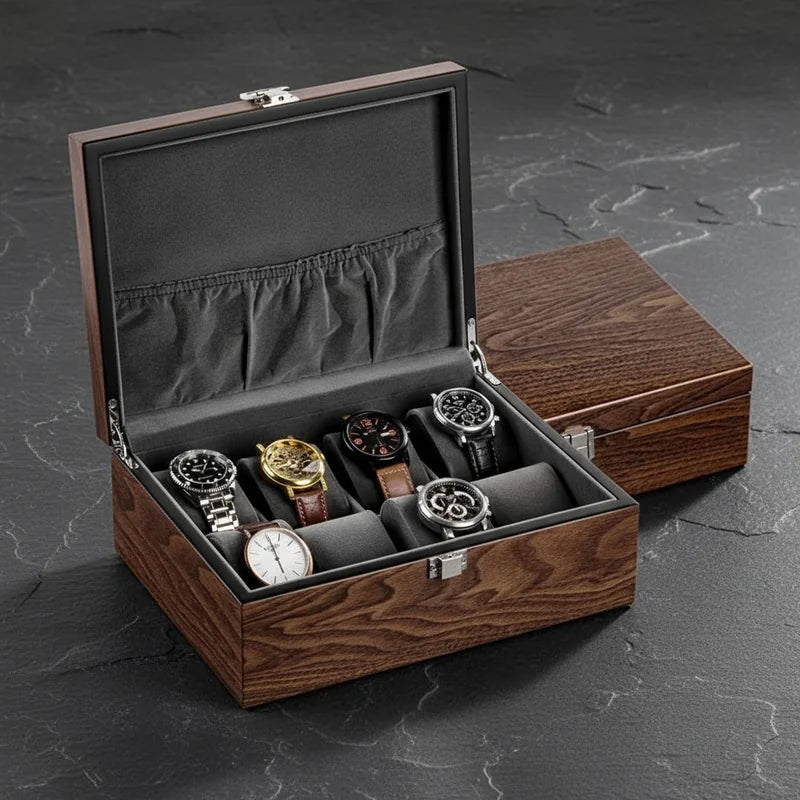 Boite 8 Montres Bois - rangement montres, en bois | Boites Lefiguet