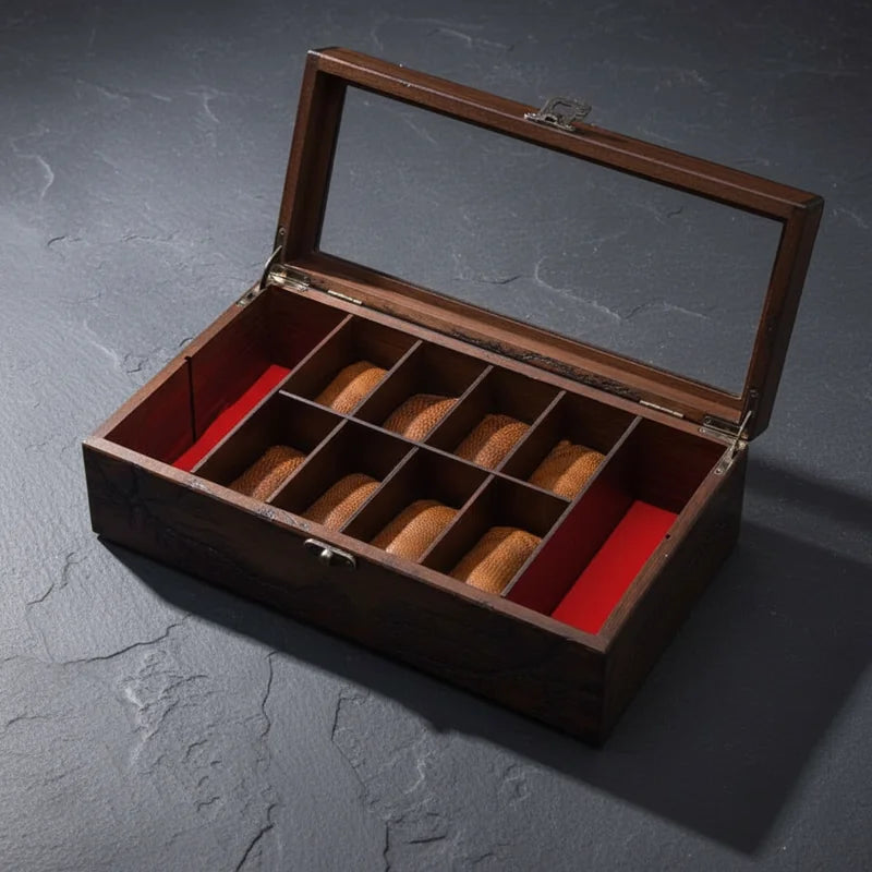 Boite à montre 8 slots - Brown Wood - rangement montres | Boites Lefiguet