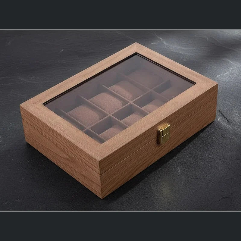 Boite a Montre Bois Luxueux 10 slots - rangement montres, en bois | Boites Lefiguet