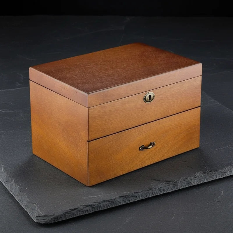 Boite a montre en frêne avec poche 20 Slots - rangement montres | Boites Lefiguet