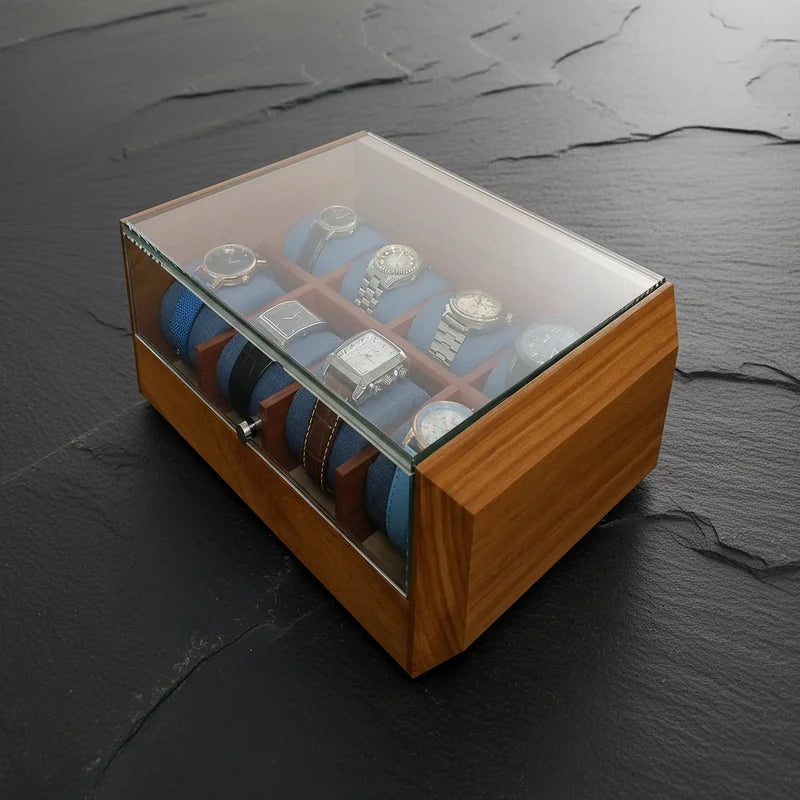 Boite à montre Luxueuse Gravée 8 slots - rangement montres | Boites Lefiguet