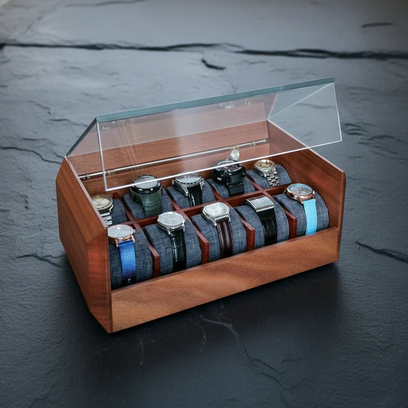 Boite à montre Vintage Gravée 10 slots - Héritage - rangement montres | Boites Lefiguet