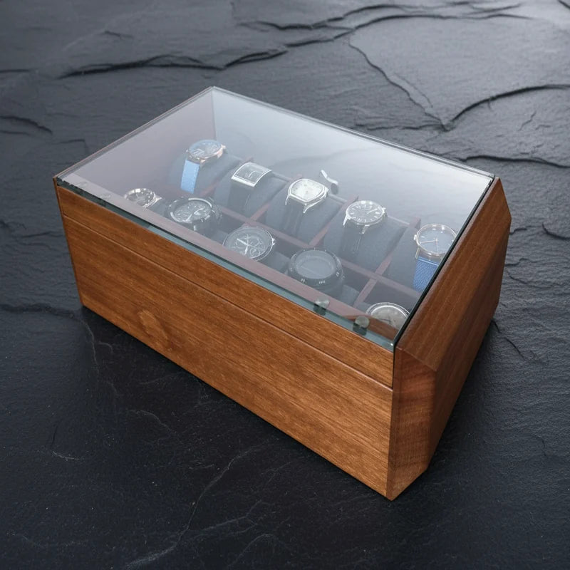 Boite à montre Vintage Gravée 10 slots - Héritage - rangement montres | Boites Lefiguet