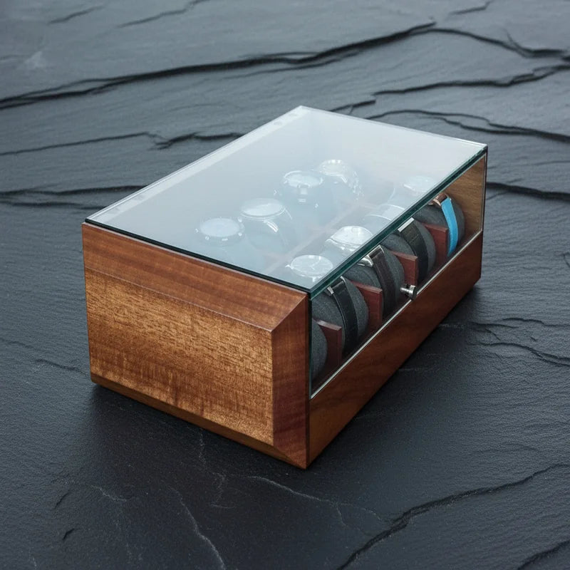 Boite à montre Vintage Gravée 10 slots - Héritage - rangement montres | Boites Lefiguet