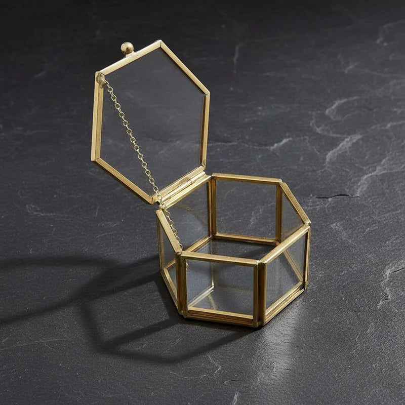 Boite Bijoux Verre et Or | Boites Lefiguet