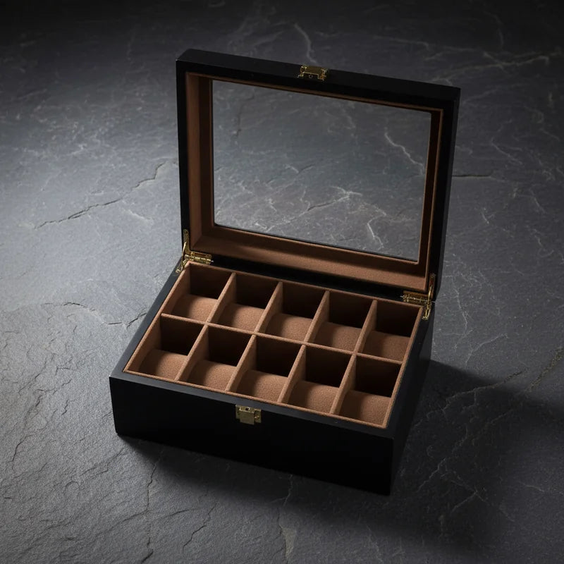Boite de rangement pour montres 10 Slots - rangement montres | Boites Lefiguet