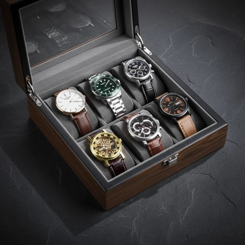 Boite Pour 6 montres - rangement montres | Boites Lefiguet