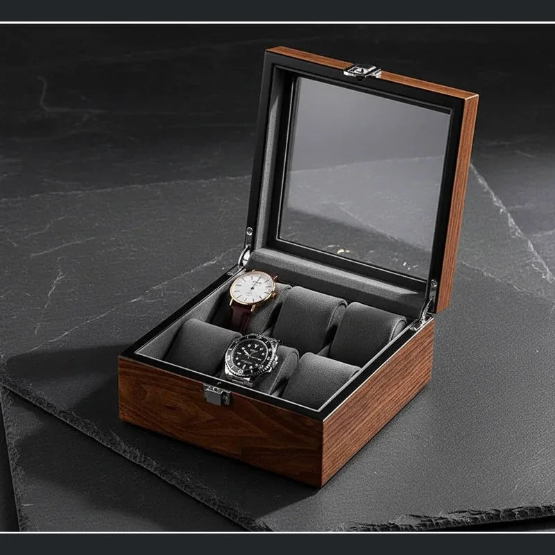 Boite Rangement 6 Montres Bois - rangement montres, en bois | Boites Lefiguet