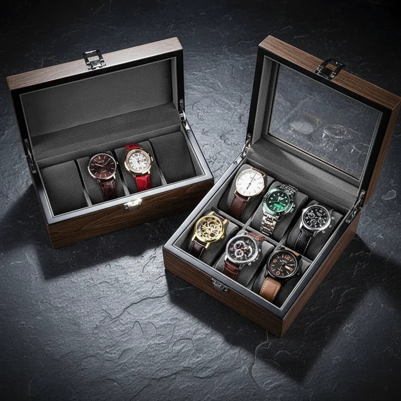 Boite Rangement 6 Montres Bois - rangement montres, en bois | Boites Lefiguet