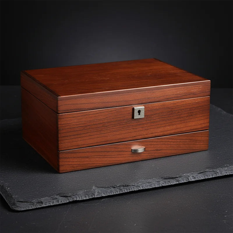 Coffret montre en bois avec poche 10 Slots - rangement montres, en bois | Boites Lefiguet