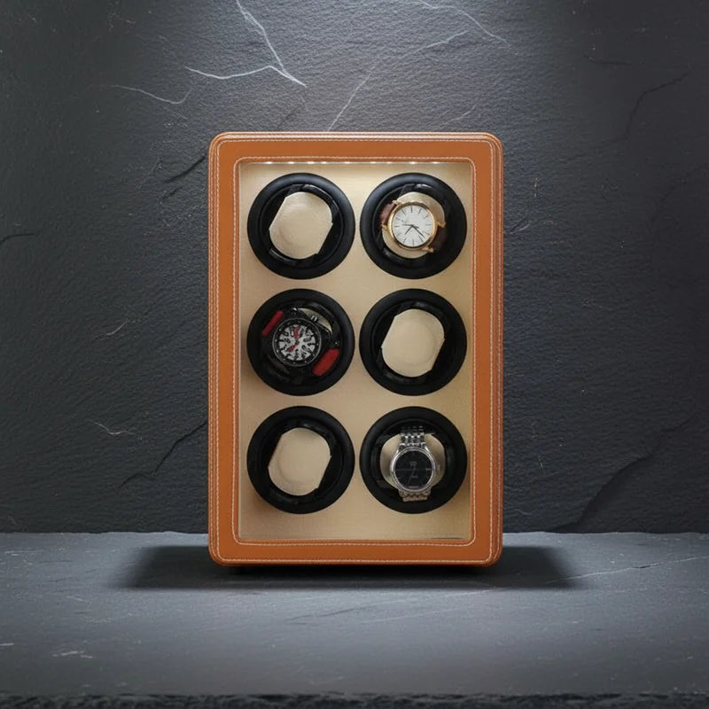 Coffret Remontoir à montre en Cuir - rangement montres, en cuir | Boites Lefiguet