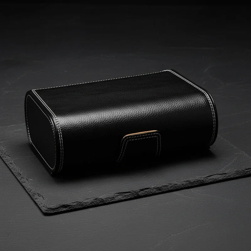 Etui de voyage en cuir véritable pour montre 6 slots - rangement montres, en cuir, de voyage | Boites Lefiguet