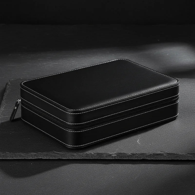 Etui de voyage pour montre en cuir 10 slots - rangement montres, en cuir, de voyage | Boites Lefiguet