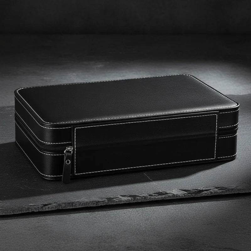 Etui de voyage pour montre en cuir 10 slots - rangement montres, en cuir, de voyage | Boites Lefiguet