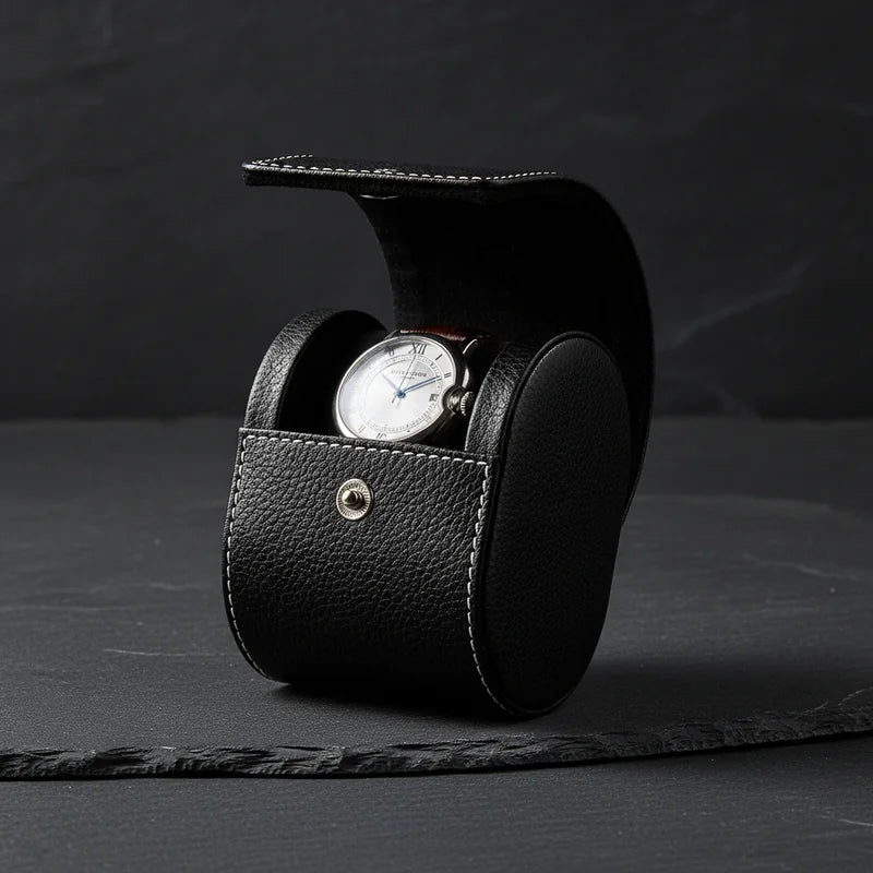 Etui de voyage pour montre noir 1 Slot - rangement montres, de voyage | Boites Lefiguet