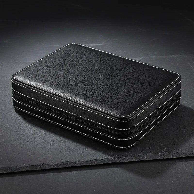 Housse montre en cuir 8 slots - rangement montres, en cuir | Boites Lefiguet