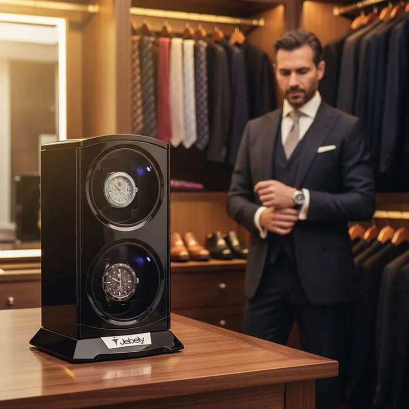 Remontoir montre boitier double 2 slots - lifestyle luxe | Boites Lefiguet