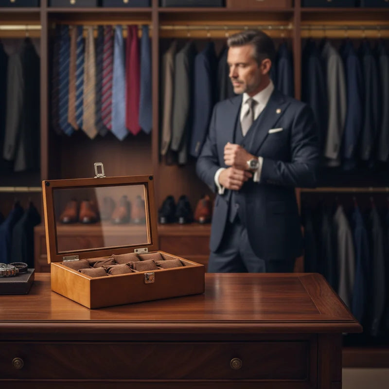 Boite a Montre Bois 8 Slots - lifestyle luxe | Boites Lefiguet