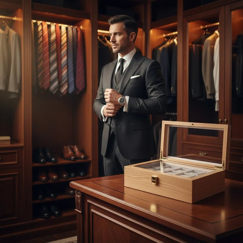 Boite a Montre Bois Luxueux 10 slots - lifestyle luxe | Boites Lefiguet