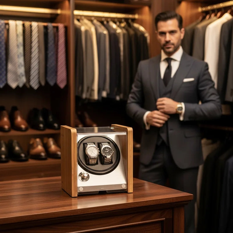 Remontoir montre auto Moderne 2 Slots - lifestyle luxe | Boites Lefiguet