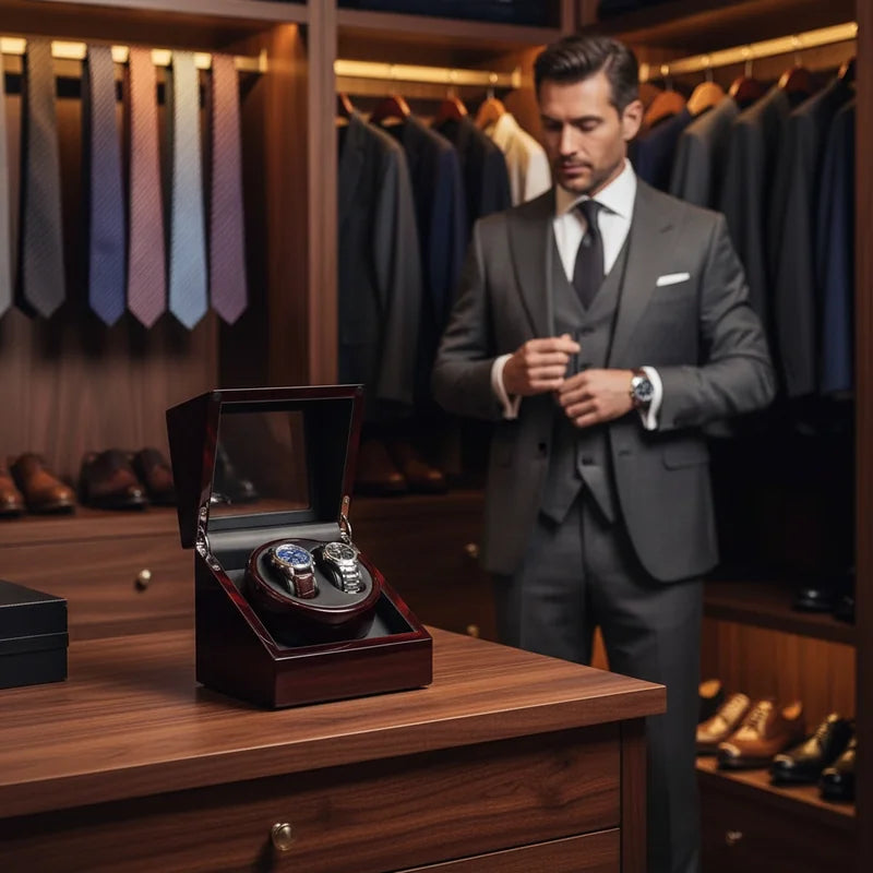 Remontoir montre automatique à LED 2 Slots - lifestyle luxe | Boites Lefiguet