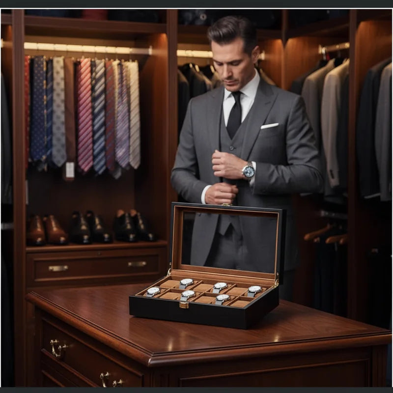Boite de rangement pour montres 12 Slots - lifestyle luxe | Boites Lefiguet
