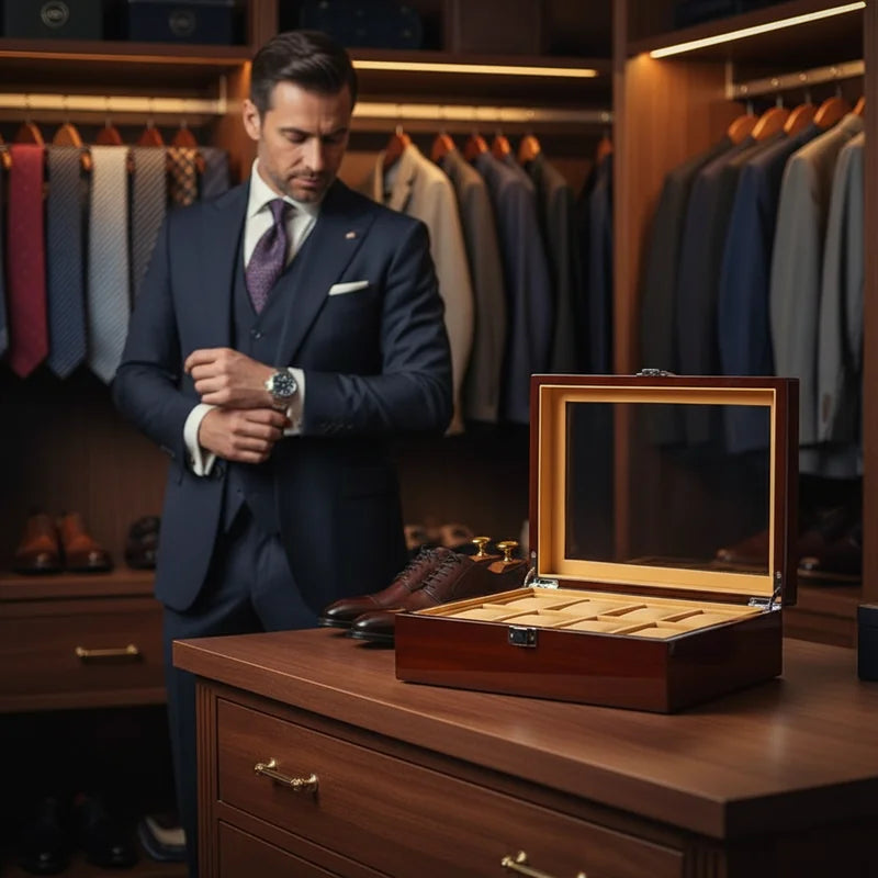 Boite de rangement pour montres 8 Slots - lifestyle luxe | Boites Lefiguet