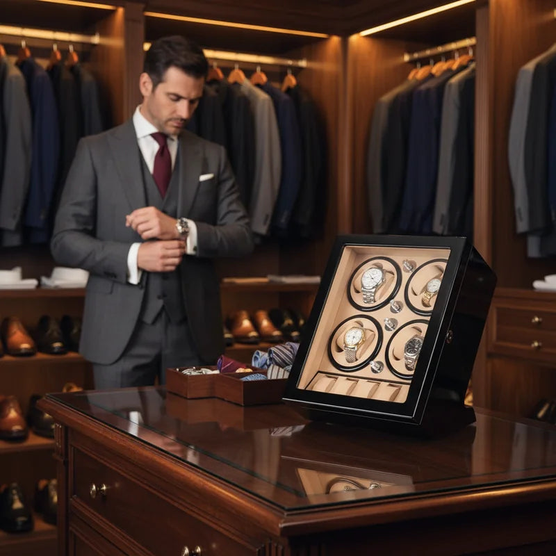 Remontoir montre automatique Bois 13 Slots - lifestyle luxe | Boites Lefiguet