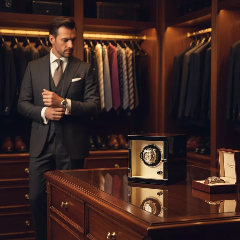 Remontoir pour montres automatique Bois 1 Slots - lifestyle luxe | Boites Lefiguet