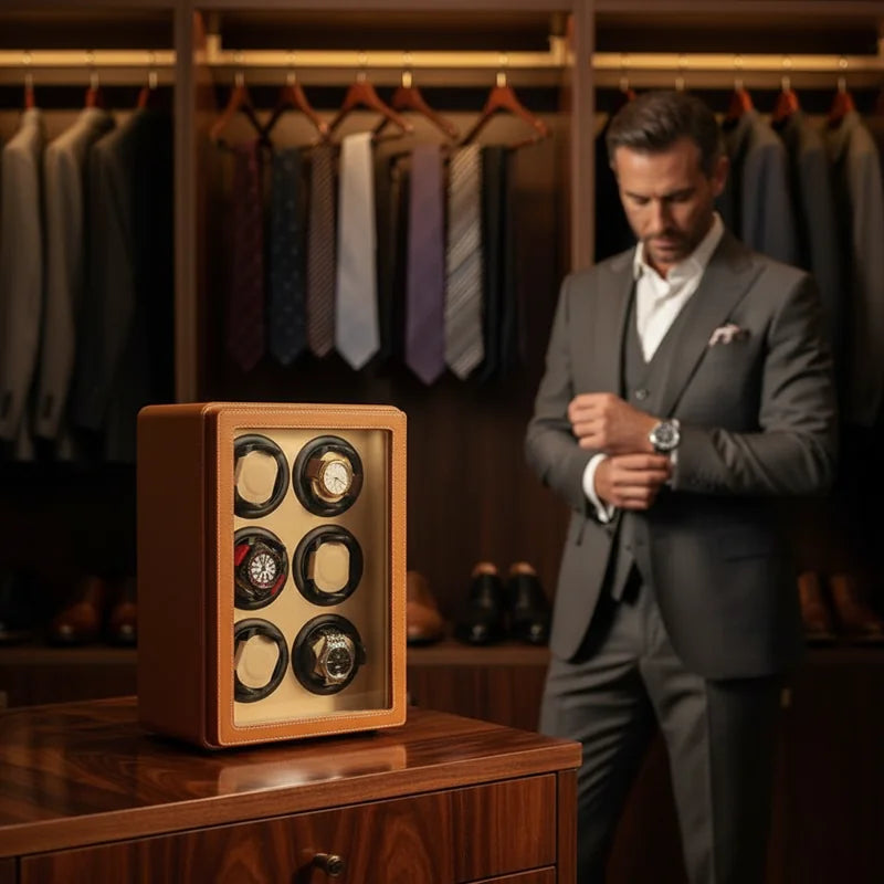 Coffret Remontoir à montre en Cuir - lifestyle luxe | Boites Lefiguet