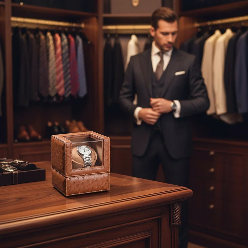 Remontoir Montre Cuir Ancien - lifestyle luxe | Boites Lefiguet