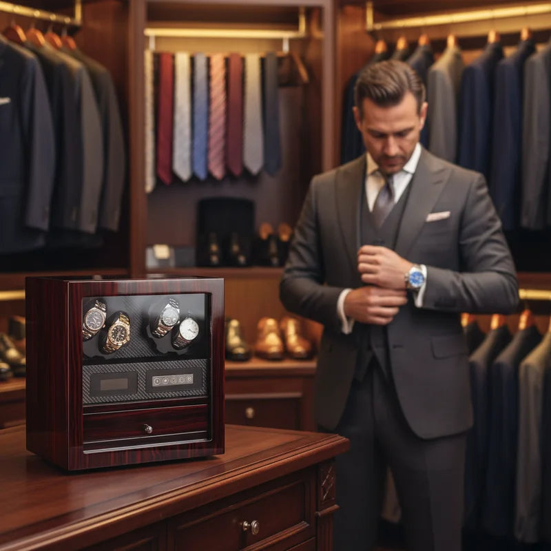 Remontoir Montre automatique Laqué avec Tiroir - lifestyle luxe | Boites Lefiguet