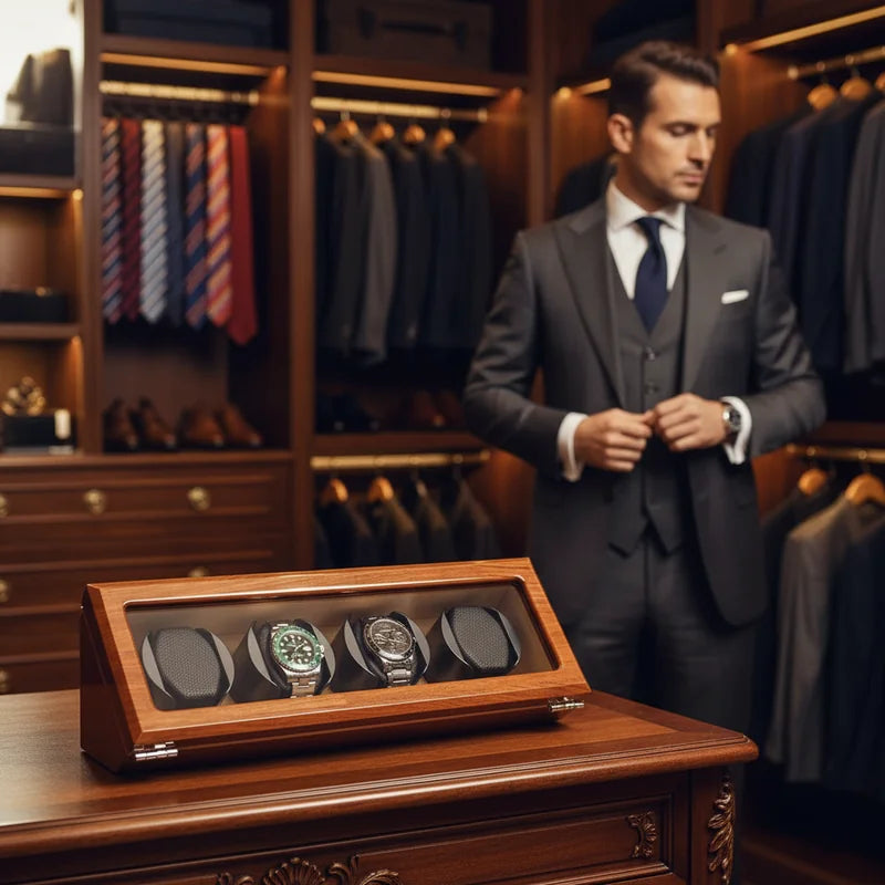 Remontoir Montre Électrique 4 slots - lifestyle luxe | Boites Lefiguet