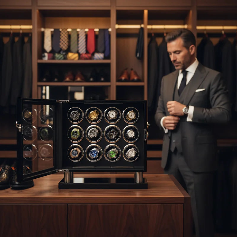 Remontoir Montre Mécanique 12 slots - lifestyle luxe | Boites Lefiguet