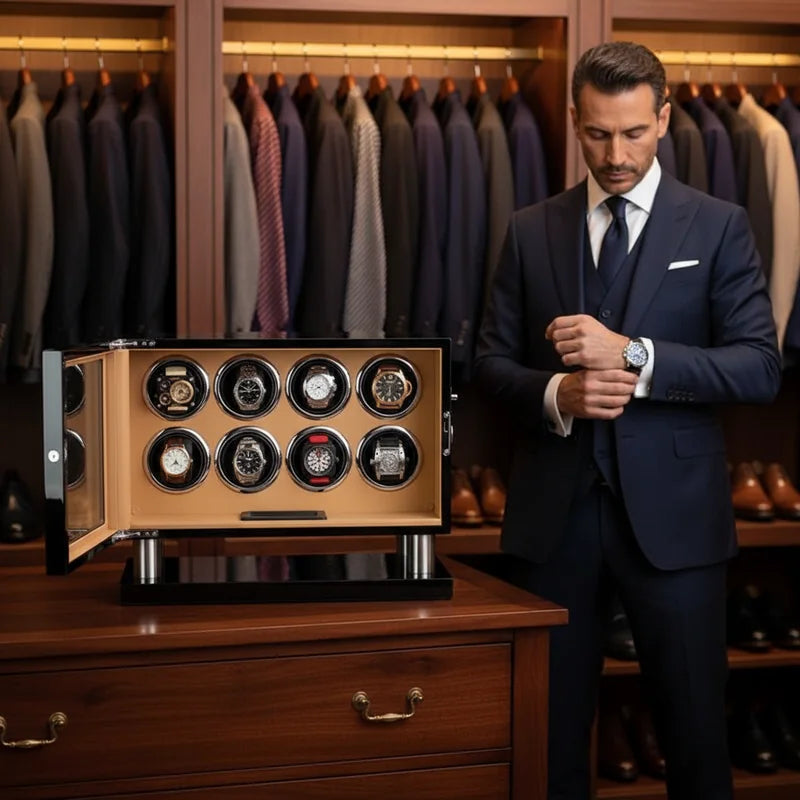 Remontoir Montre Mécanique 8 slots - lifestyle luxe | Boites Lefiguet