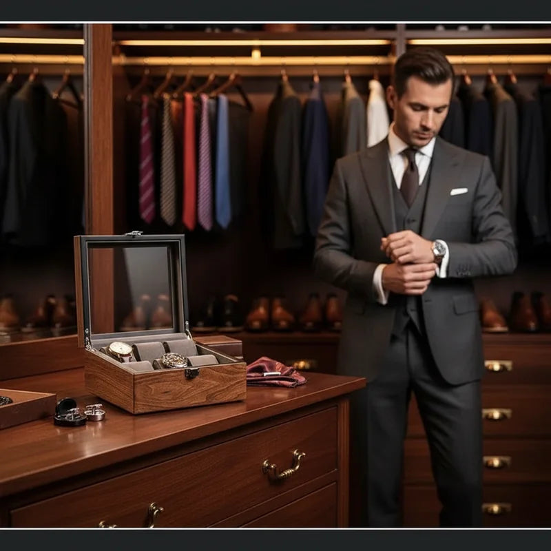 Boite Rangement 6 Montres Bois - lifestyle luxe | Boites Lefiguet