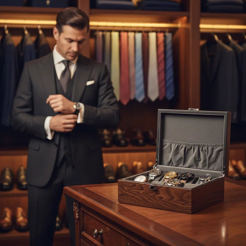 Boite 8 Montres Bois - lifestyle luxe | Boites Lefiguet
