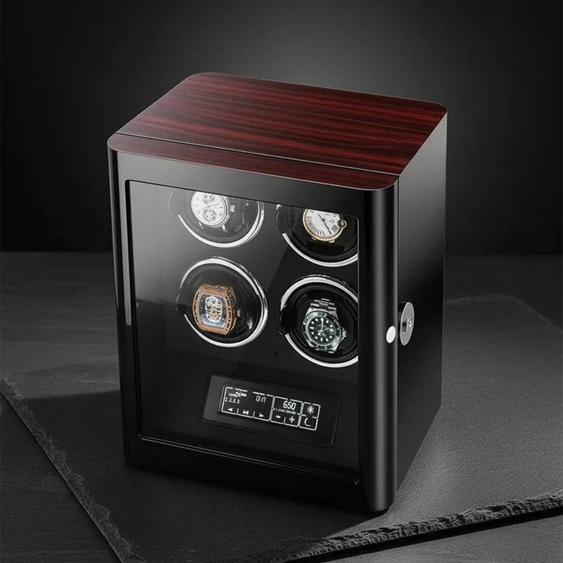 Remontoir 4 Montres vue plongeante - rangement montres | Boites Lefiguet