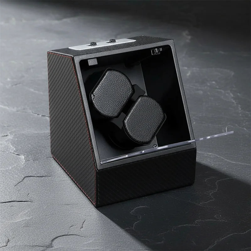 Remontoir à montres automatiques carbone 2 Slots - rangement montres | Boites Lefiguet