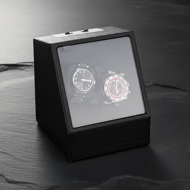 Remontoir à montres automatiques croco 2 Slots - rangement montres | Boites Lefiguet