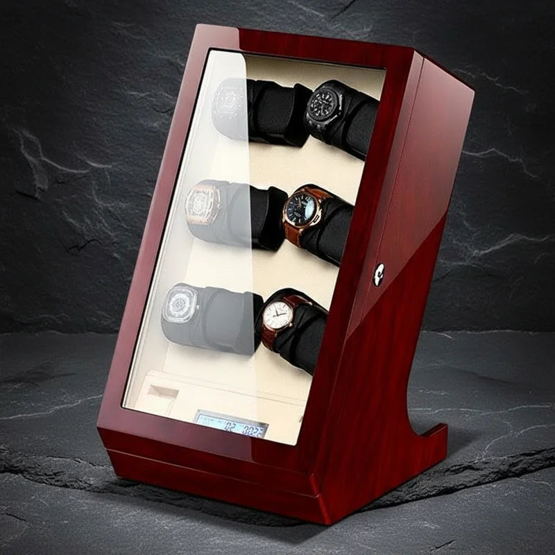 Remontoir bois montres automatique vertical 10 Slots - rangement montres, en bois | Boites Lefiguet