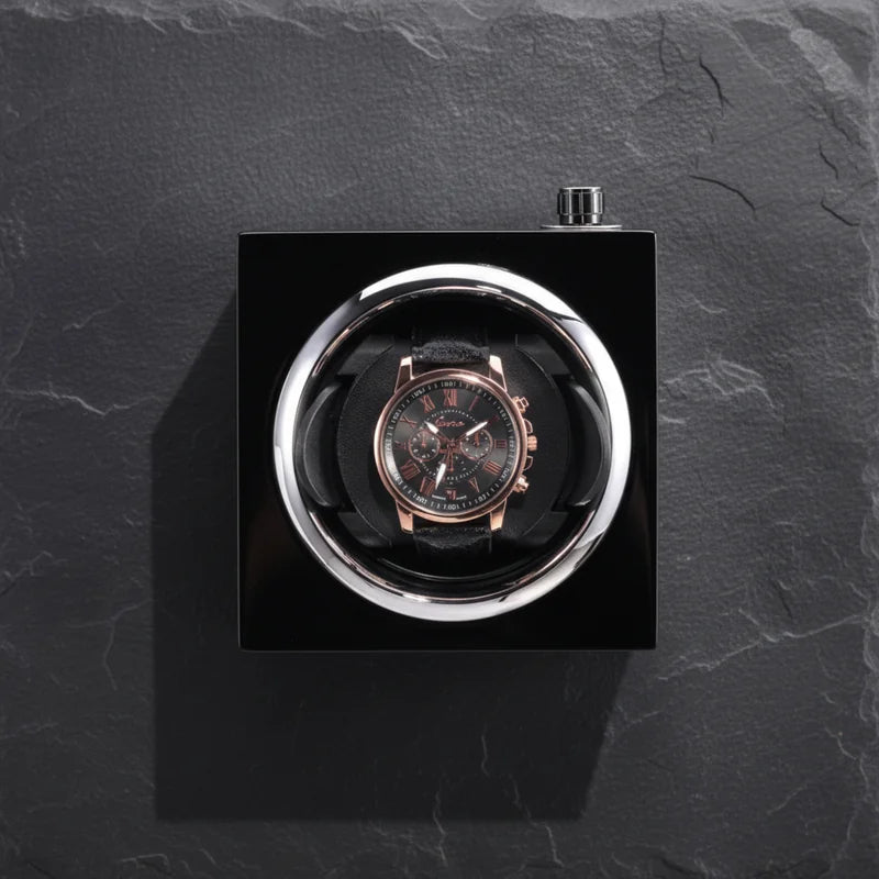 Remontoir à montre automatique noir profond, modèle Brassus | Lefiguet – Boites Lefiguet Remontoir à montre automatique noir profond, modèle Brassus | Lefiguet – Boites Lefiguet