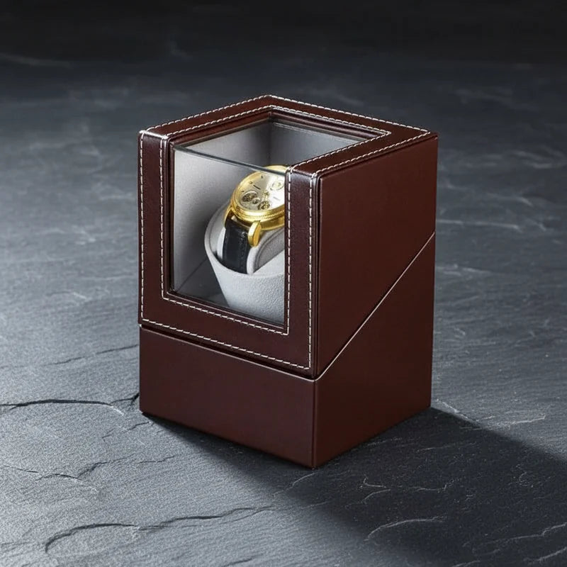 Remontoir montre auto en cuir 1 Slots - rangement montres, en cuir | Boites Lefiguet