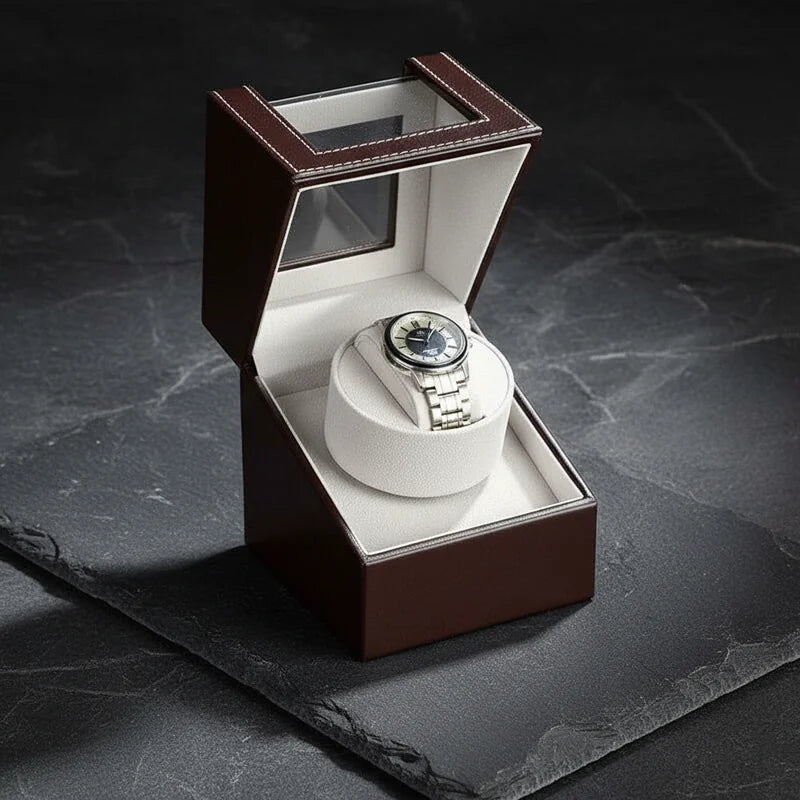 Remontoir montre auto en cuir 1 Slots - rangement montres, en cuir | Boites Lefiguet